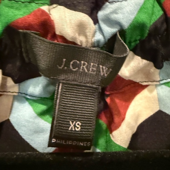J. Crew Multicolor Geometric Blouse NWT - Picture 3 of 4